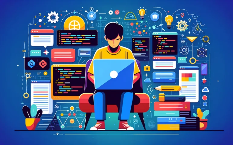 programmer working on a laptop